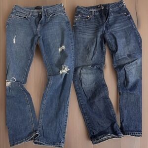 Women's Jeans Size 2 26 Gap Slim Boyfriend Banana Republic Girlfriend Distressed